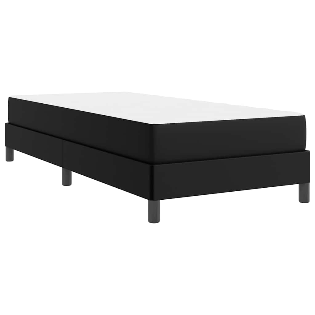 Cadre de lit avec matelas Noir 100 x 200 cm tissu - XIOS