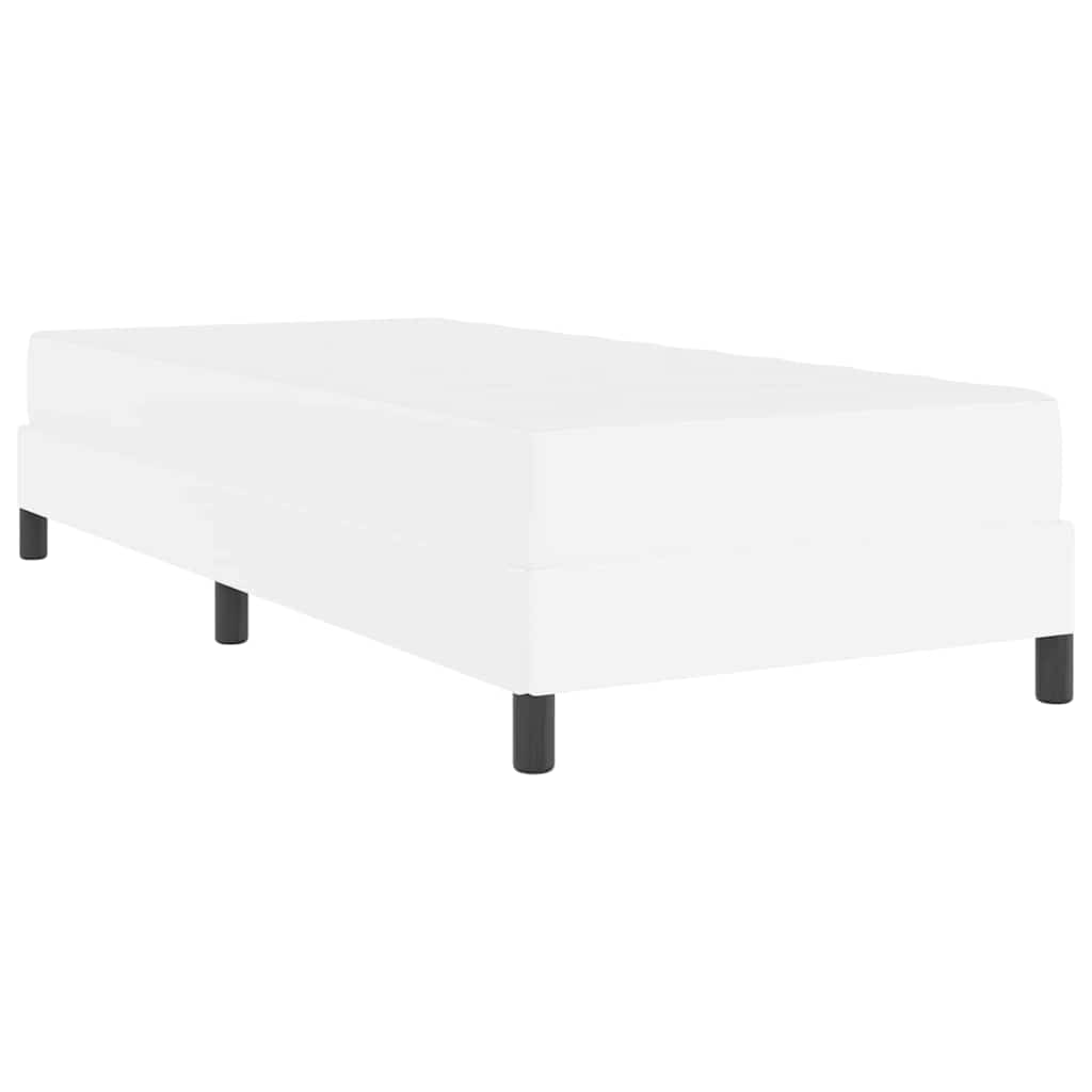 Cadre de lit avec matelas Blanc pur 100 x 200 cm tissu - XIOS
