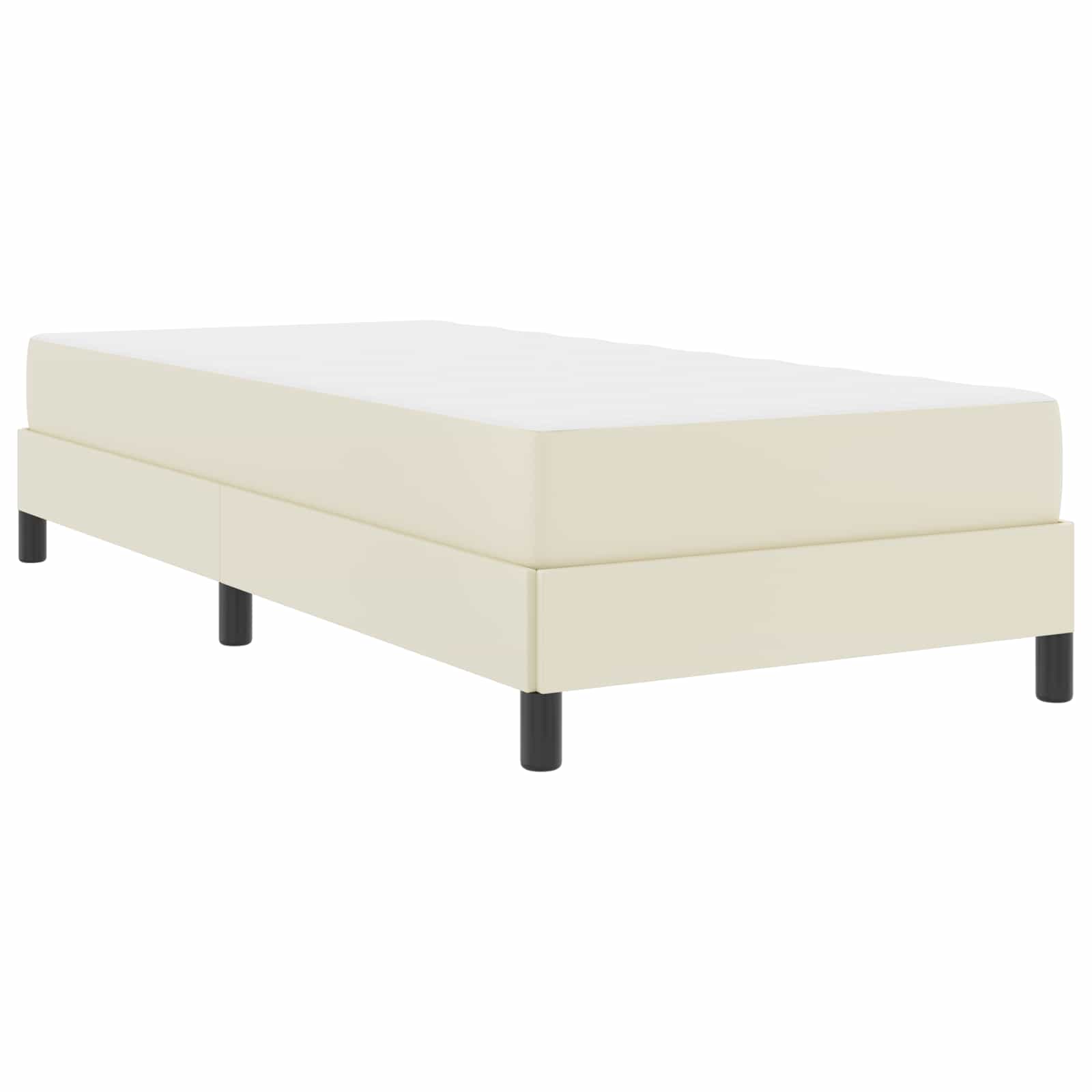Cadre de lit avec matelas Crème 100 x 200 cm tissu - XIOS