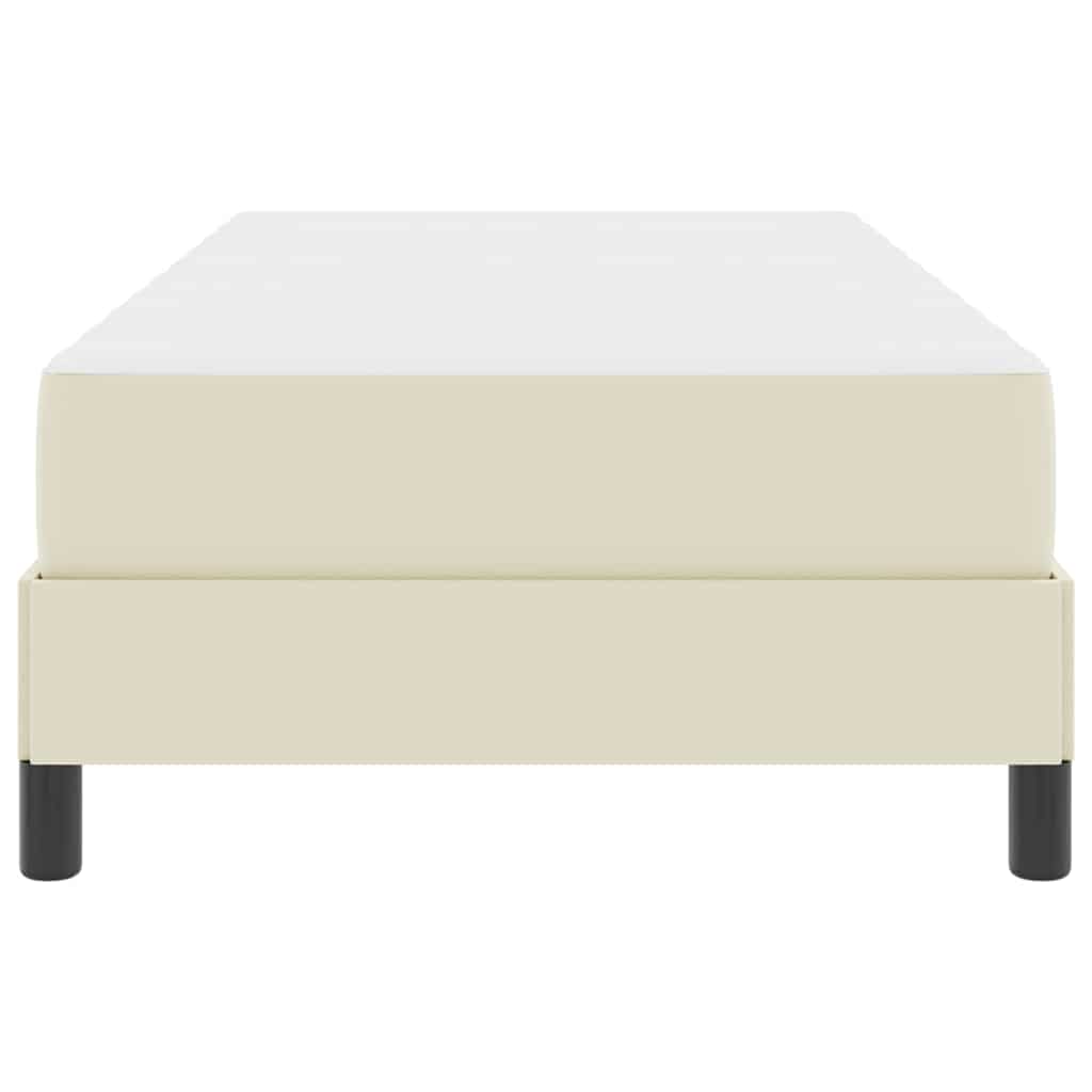 Cadre de lit avec matelas Crème 100 x 200 cm tissu - XIOS