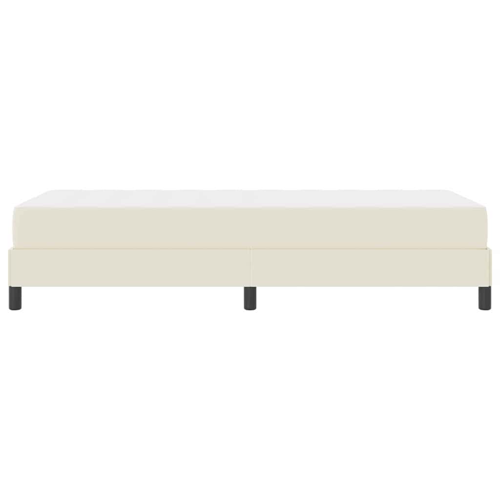 Cadre de lit avec matelas Crème 100 x 200 cm tissu - XIOS