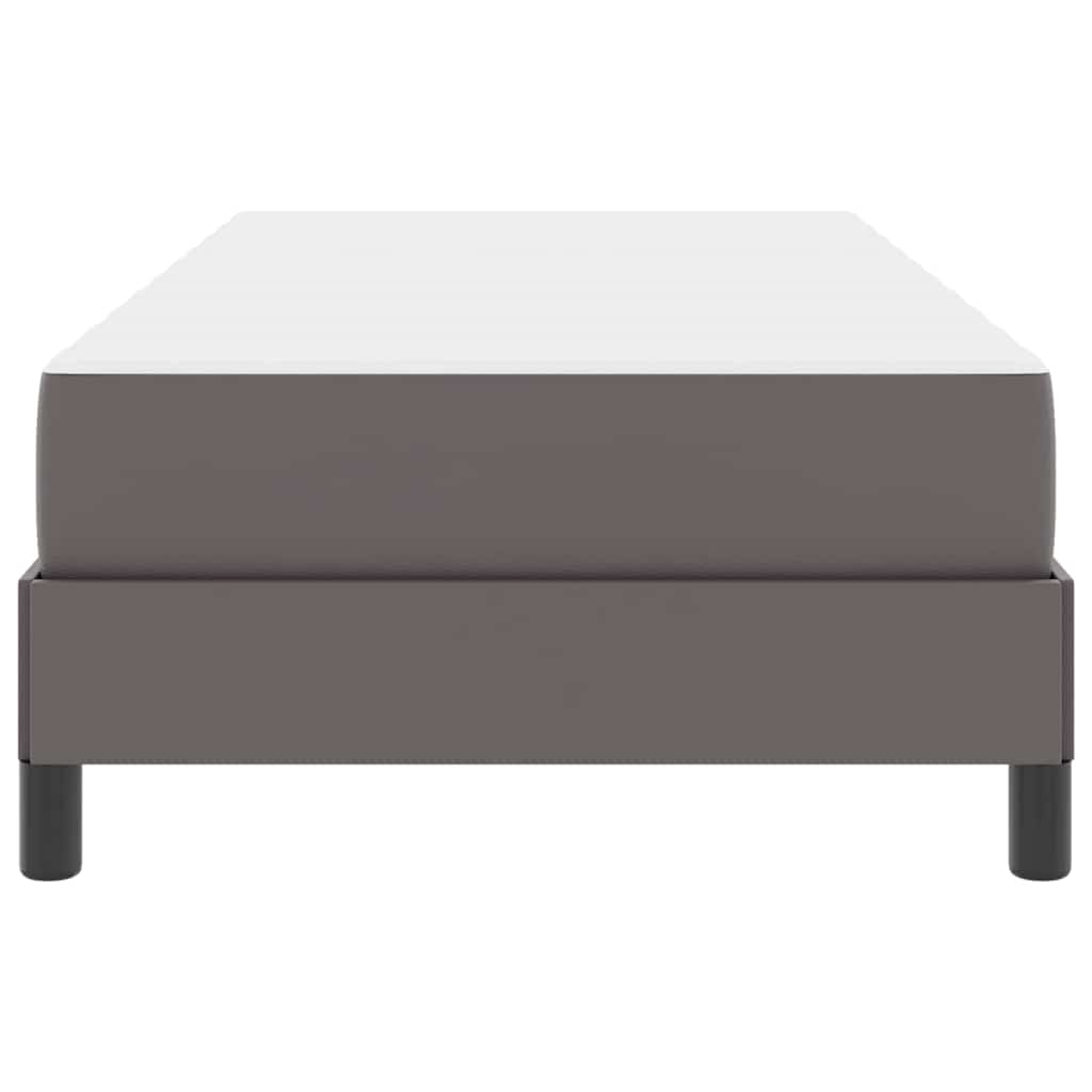 Lit avec matelas Gris 100 x 200 cm Faux cuir - XIOS