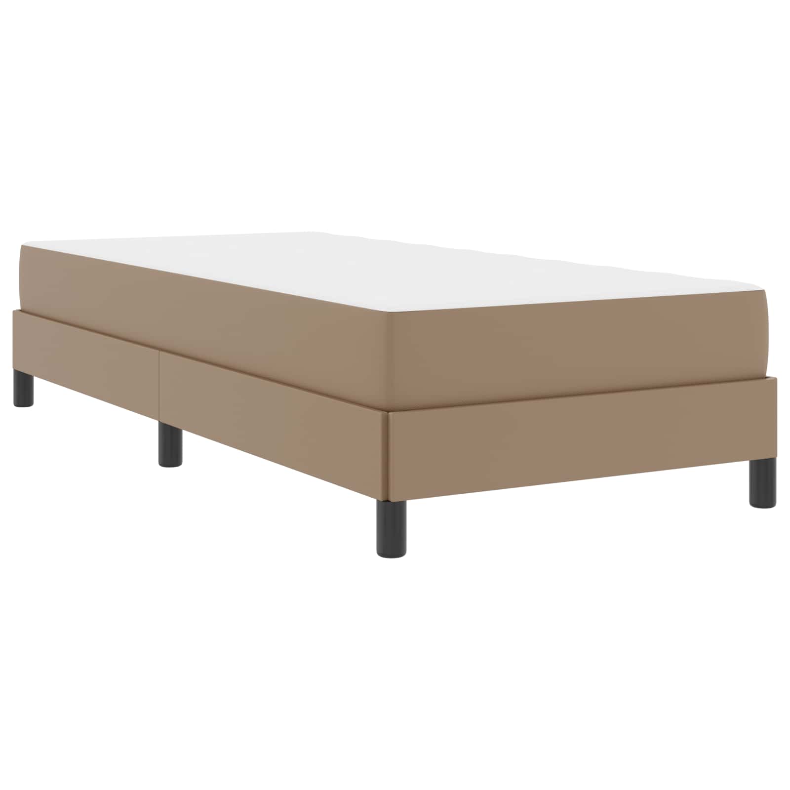 Cadre de lit avec matelas Cappuccino 100 x 200 cm tissu - XIOS