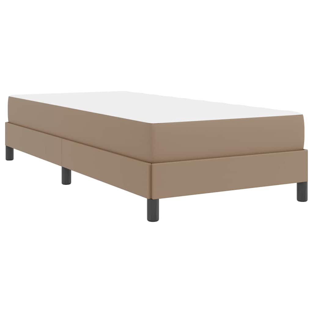 Cadre de lit avec matelas Cappuccino 100 x 200 cm tissu - XIOS