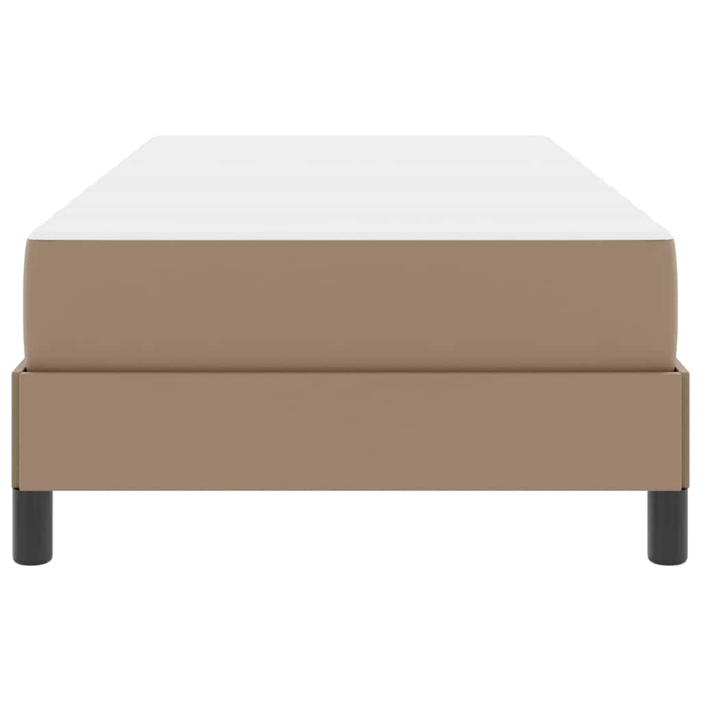 Cadre de lit avec matelas Cappuccino 100 x 200 cm tissu - XIOS