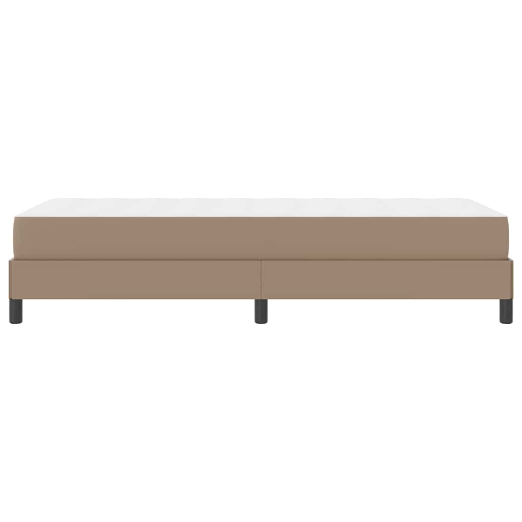 Cadre de lit avec matelas Cappuccino 100 x 200 cm tissu - XIOS