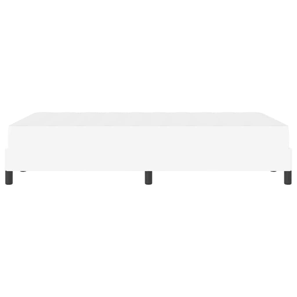 Cadre de lit avec matelas Blanc pur 120 x 190 cm tissu - XIOS