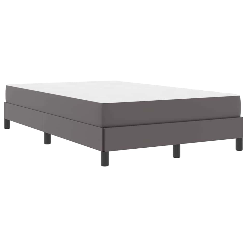 Lit avec matelas Gris 120 x 190 cm Faux cuir - XIOS