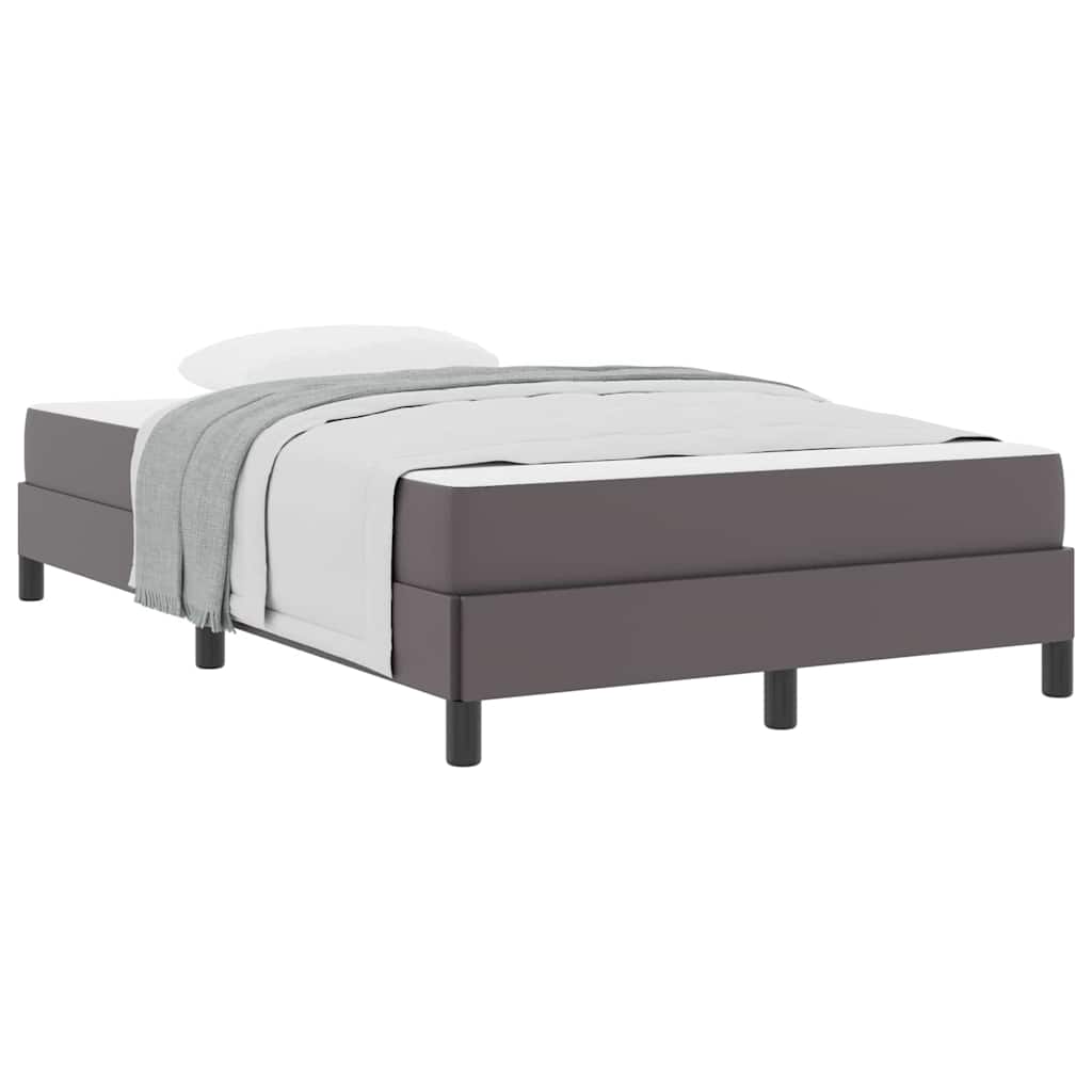 Lit avec matelas Gris 120 x 190 cm Faux cuir - XIOS