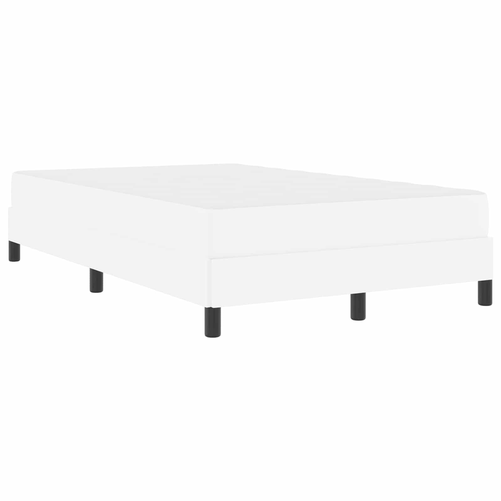 Cadre de lit avec matelas Blanc pur 120 x 200 cm tissu - XIOS
