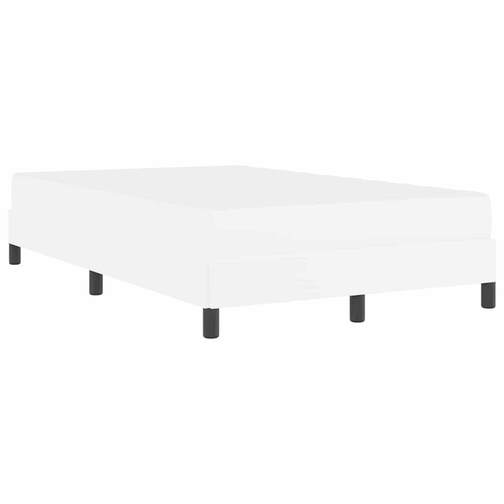 Cadre de lit avec matelas Blanc pur 120 x 200 cm tissu - XIOS