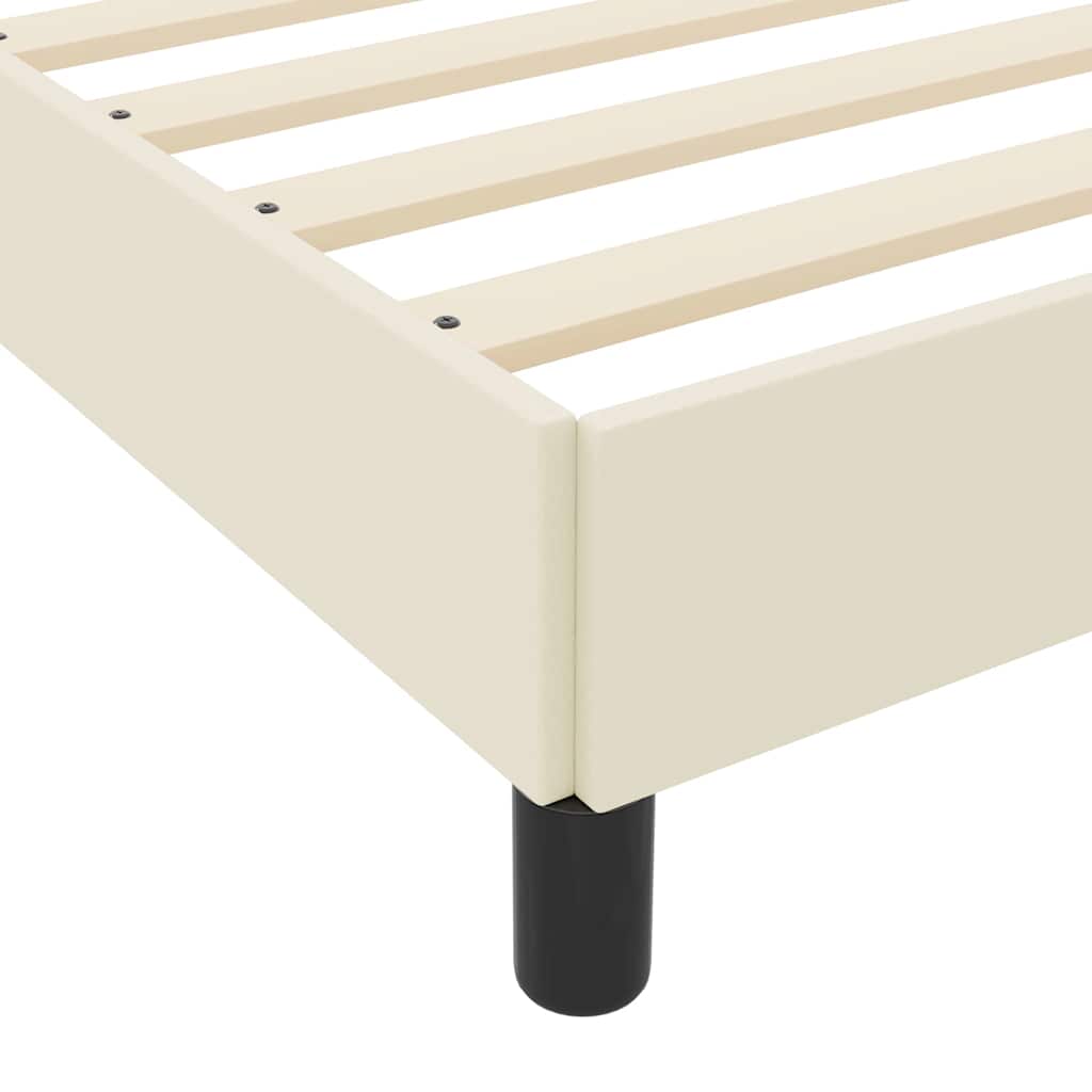 Cadre de lit avec matelas Crème 120 x 200 cm tissu - XIOS