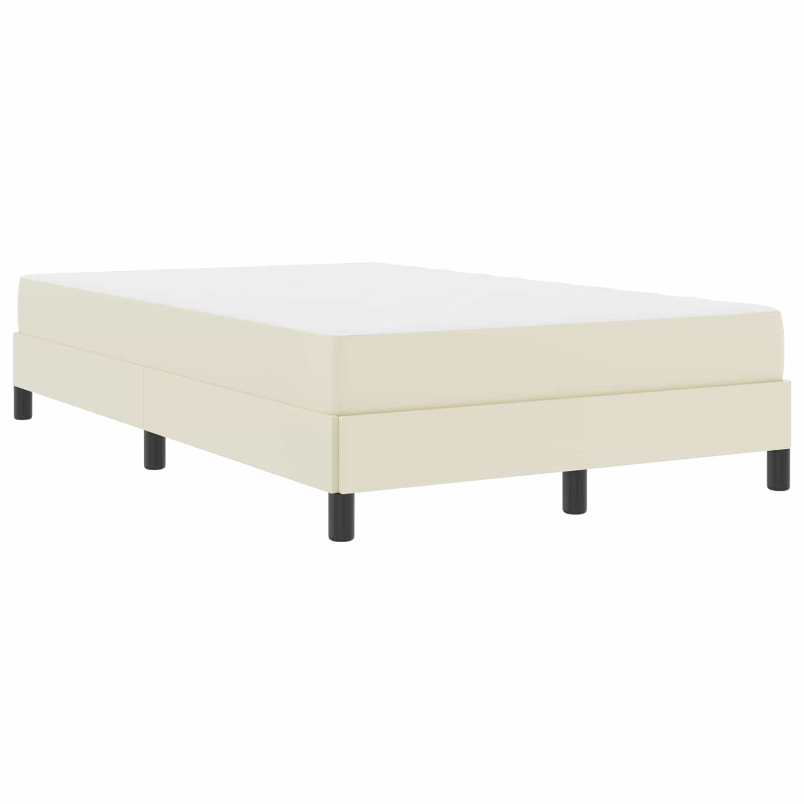 Cadre de lit avec matelas Crème 120 x 200 cm tissu - XIOS