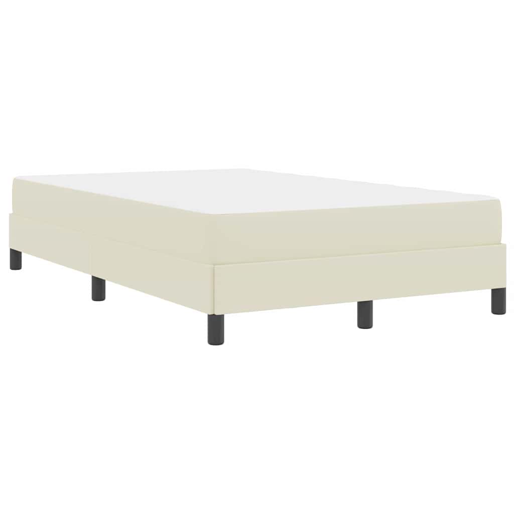 Cadre de lit avec matelas Crème 120 x 200 cm tissu - XIOS