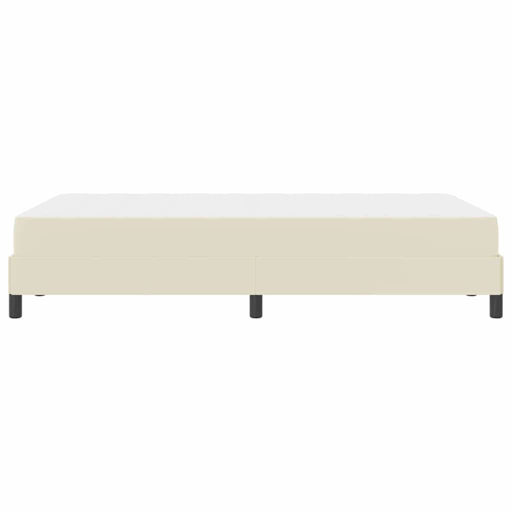 Cadre de lit avec matelas Crème 120 x 200 cm tissu - XIOS