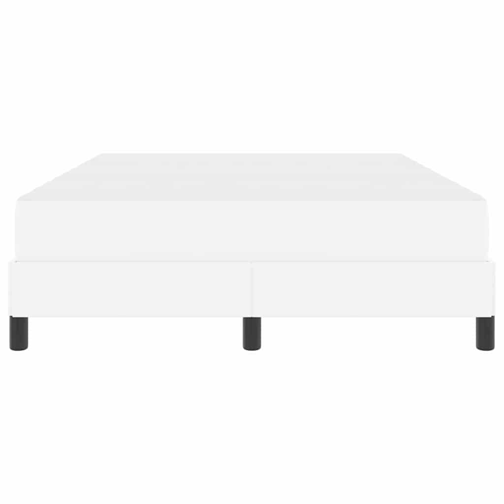 Cadre de lit avec matelas Blanc pur 140 x 190 cm tissu - XIOS