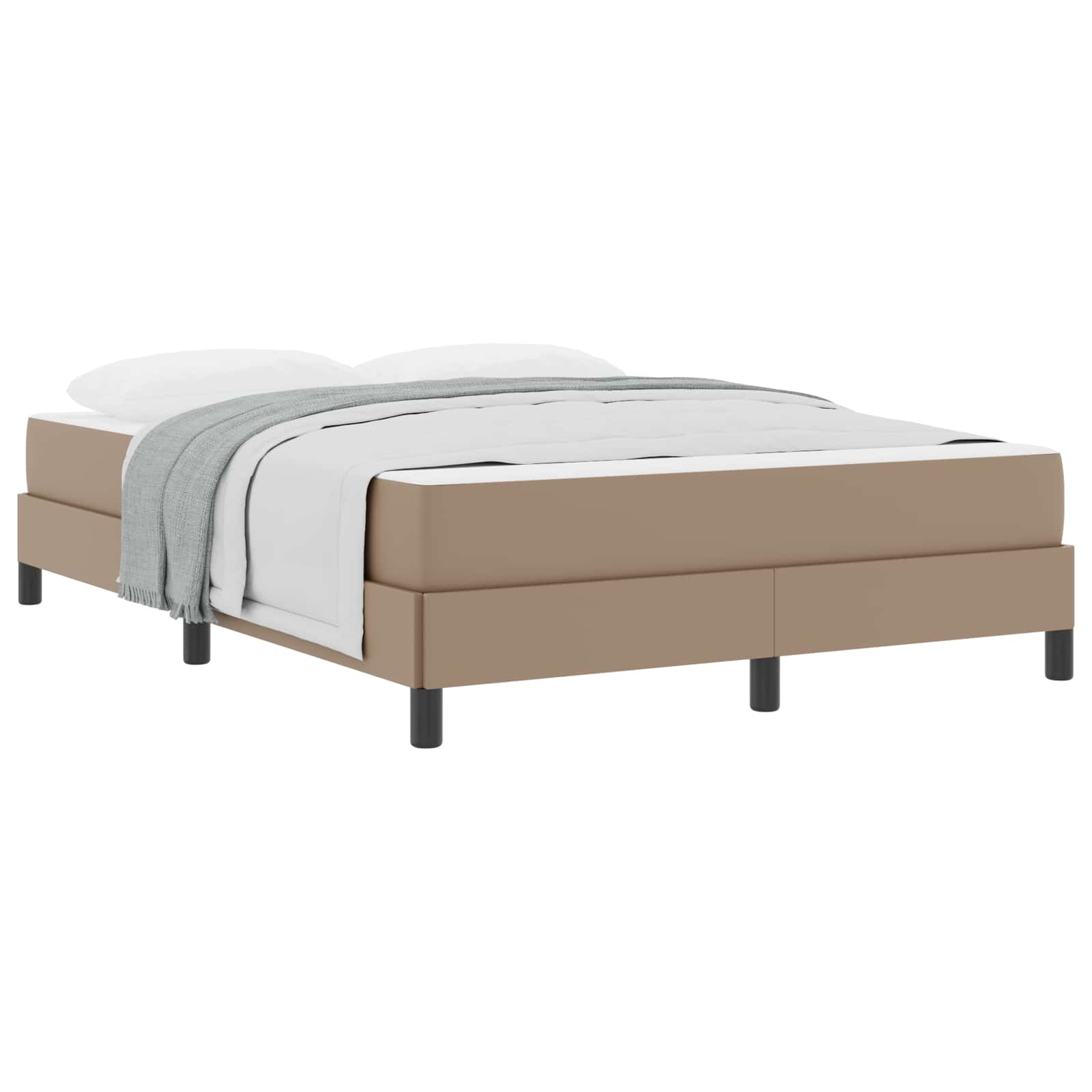Cadre de lit avec matelas Cappuccino 140 x 190 cm tissu - XIOS