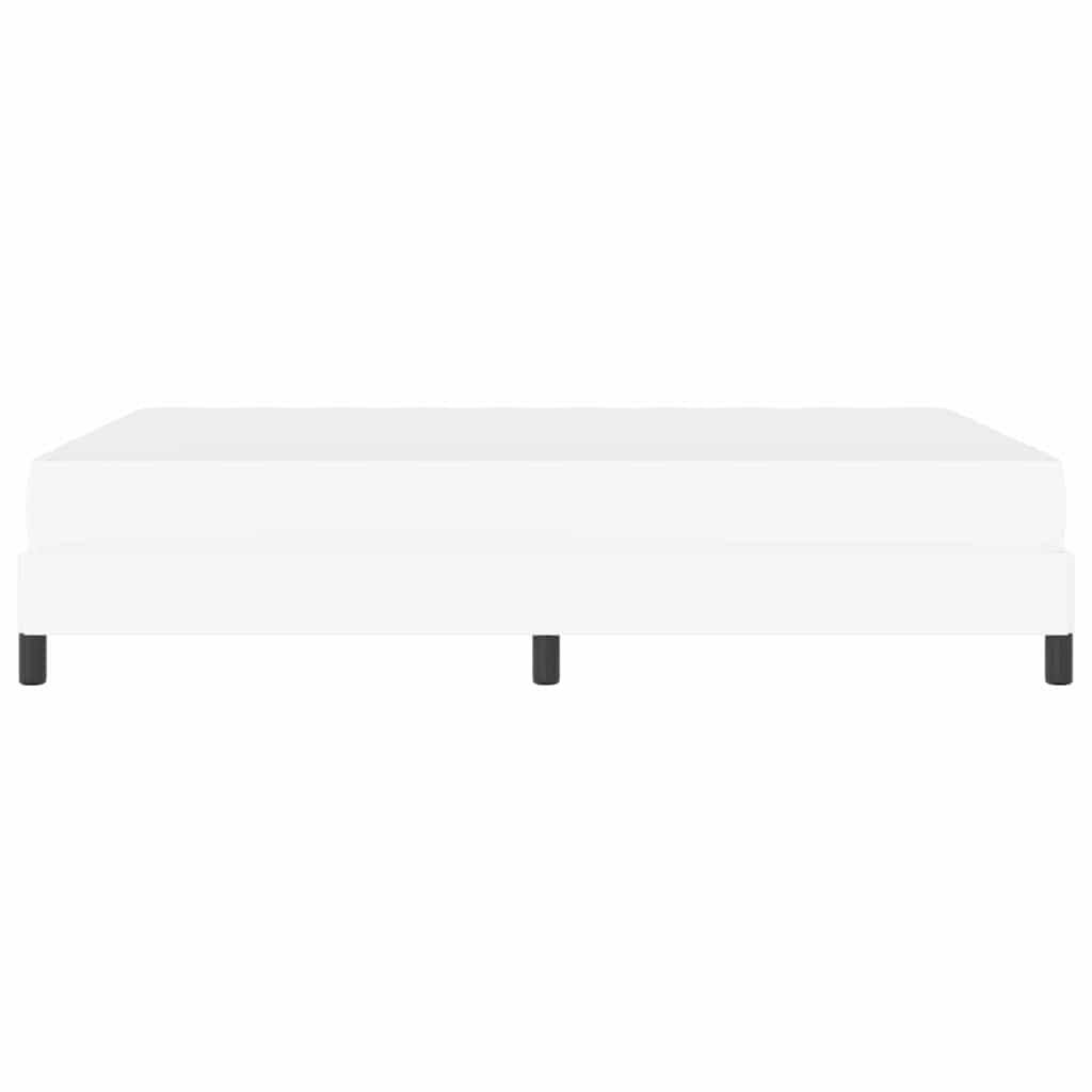 Cadre de lit avec matelas Blanc pur 140 x 200 cm tissu - XIOS