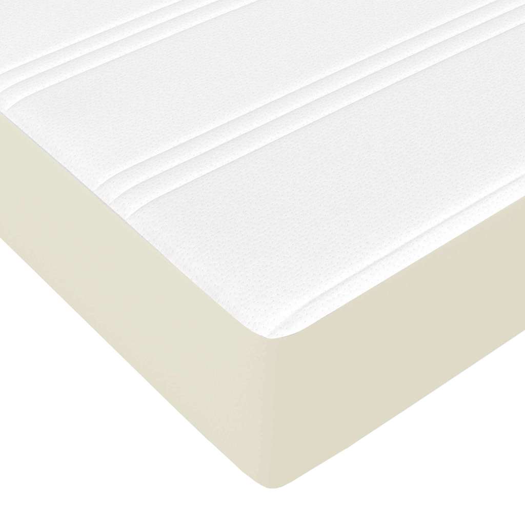 Cadre de lit avec matelas Crème 140 x 200 cm tissu - XIOS