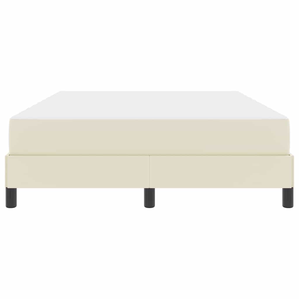 Cadre de lit avec matelas Crème 140 x 200 cm tissu - XIOS