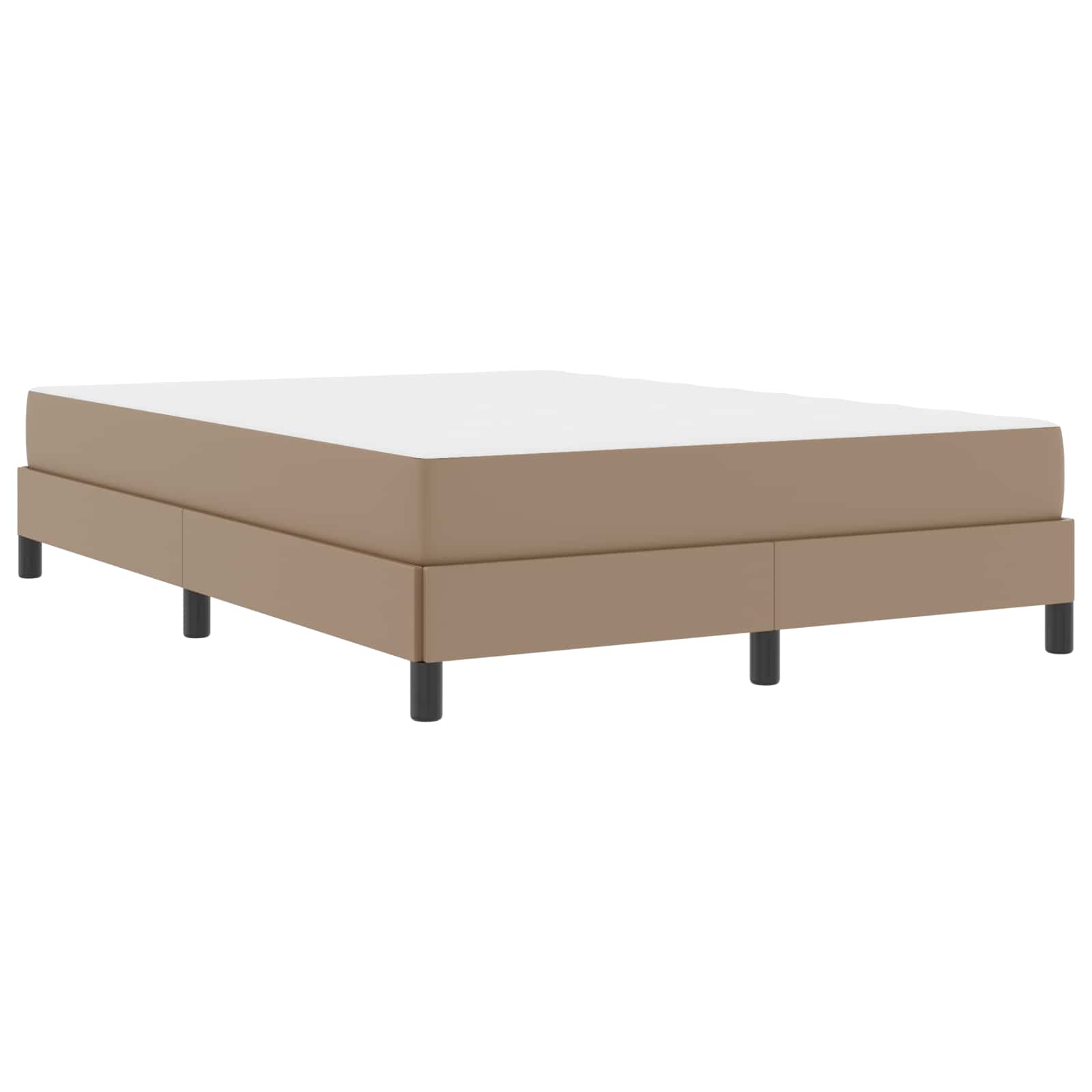 Cadre de lit avec matelas Cappuccino 140 x 200 cm tissu - XIOS