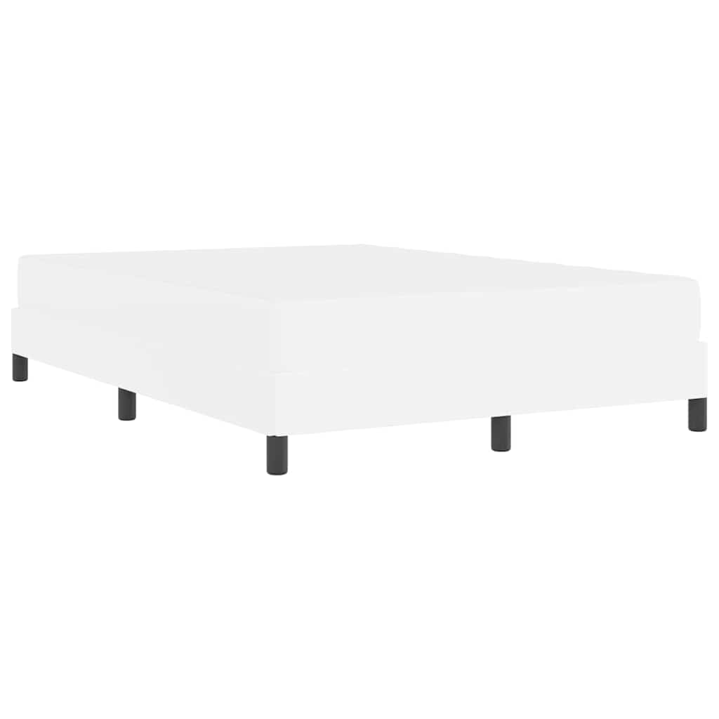 Cadre de lit avec matelas Blanc pur 160 x 200 cm tissu - XIOS