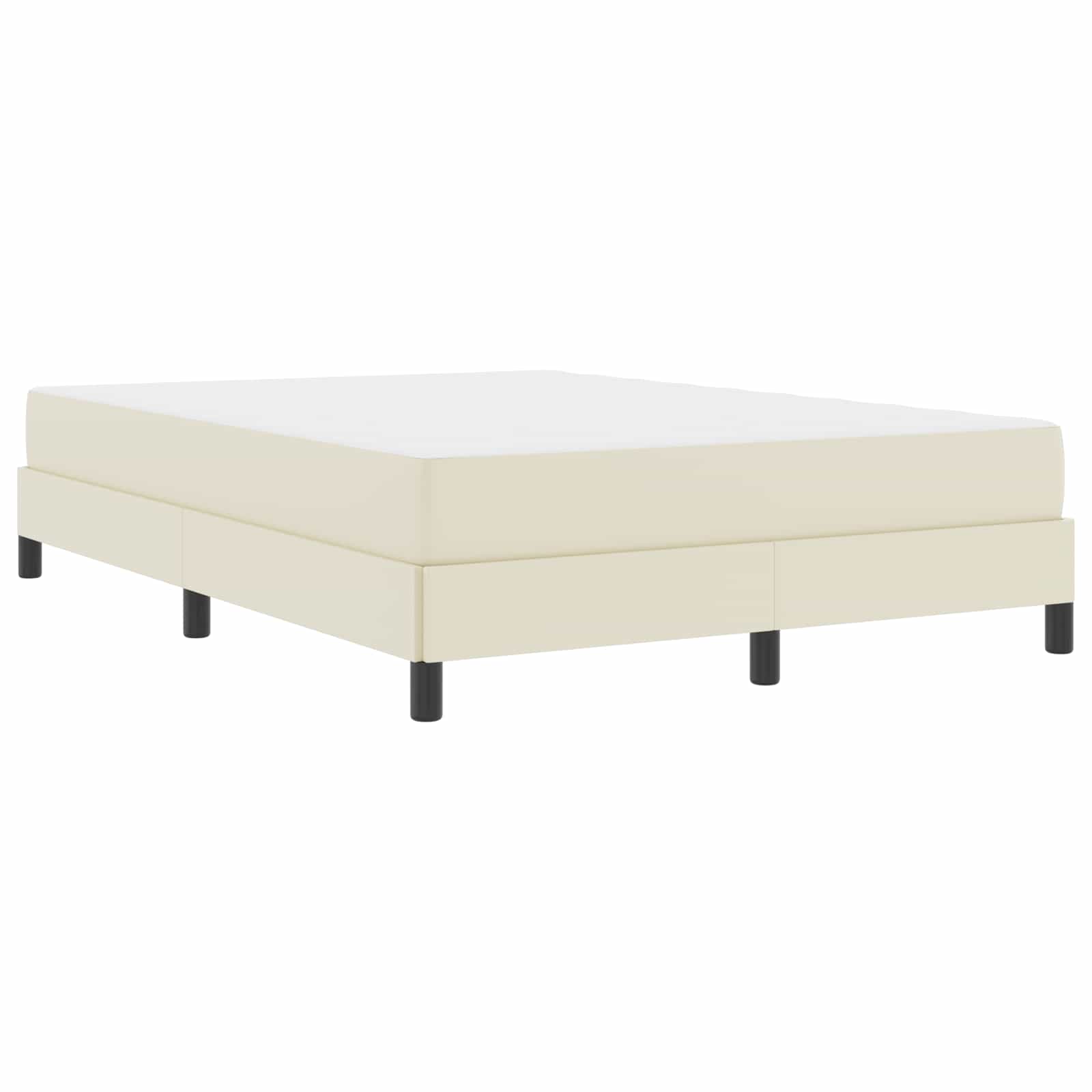 Cadre de lit avec matelas Crème 160 x 200 cm tissu - XIOS