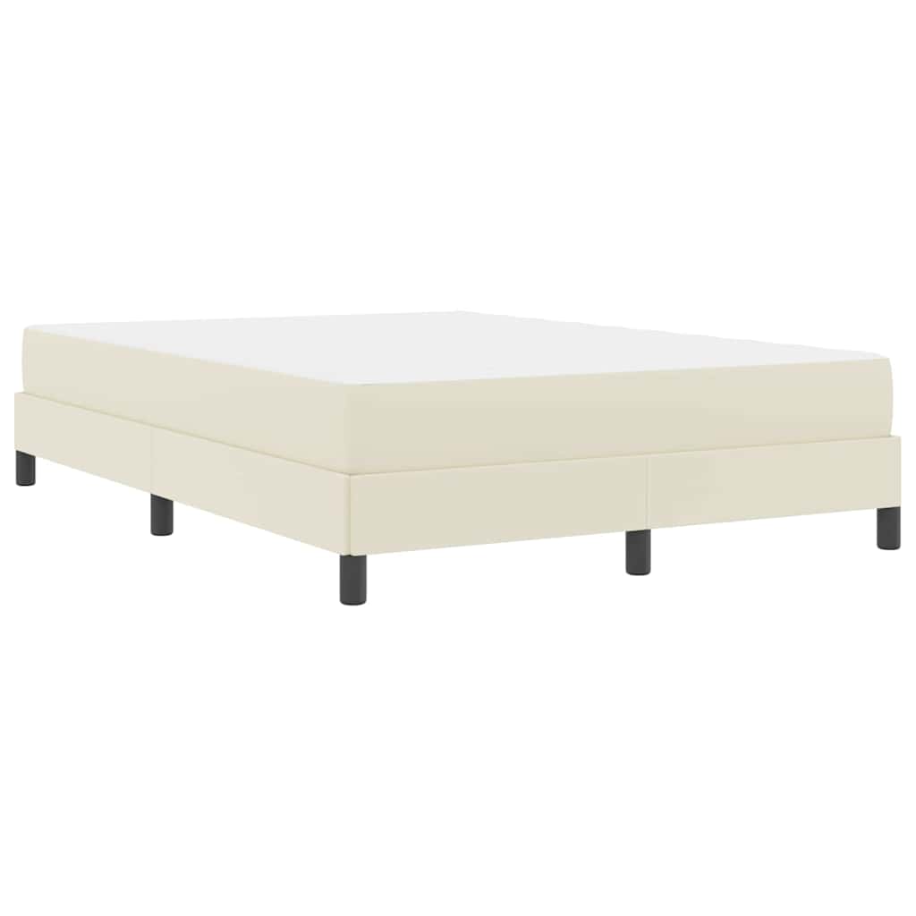 Cadre de lit avec matelas Crème 160 x 200 cm tissu - XIOS
