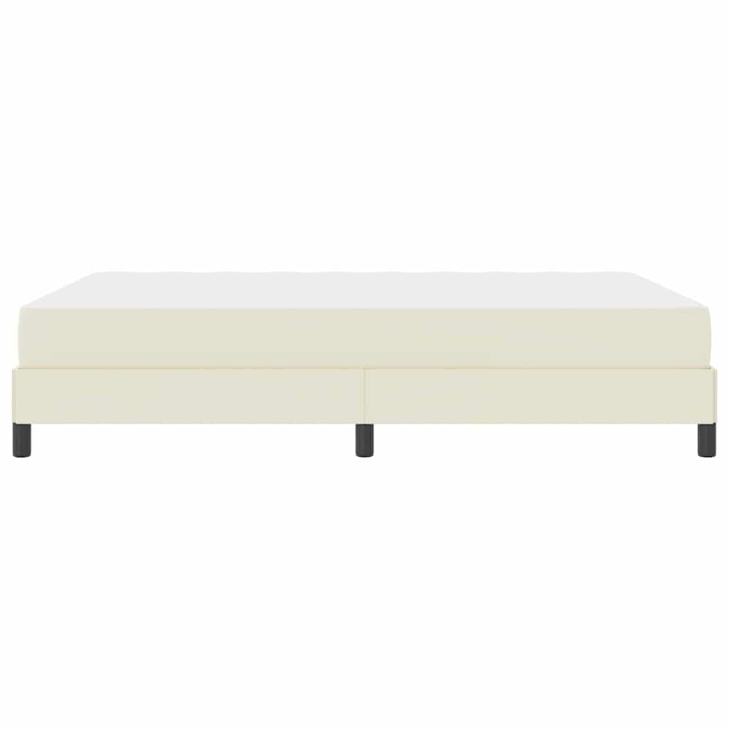 Cadre de lit avec matelas Crème 160 x 200 cm tissu - XIOS