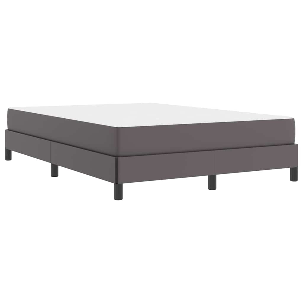 Lit avec matelas Gris 160 x 200 cm Faux cuir - XIOS