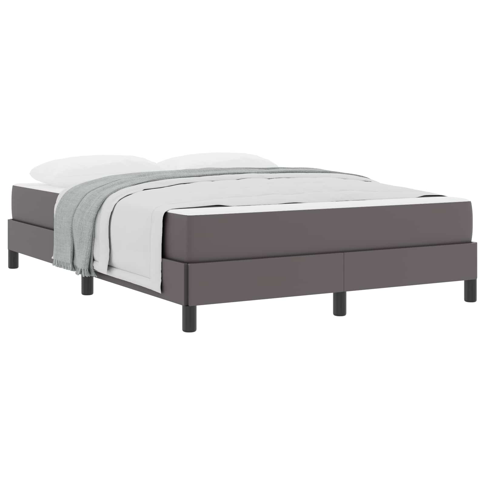 Cadre de lit avec matelas Gris 160 x 200 cm tissu - XIOS