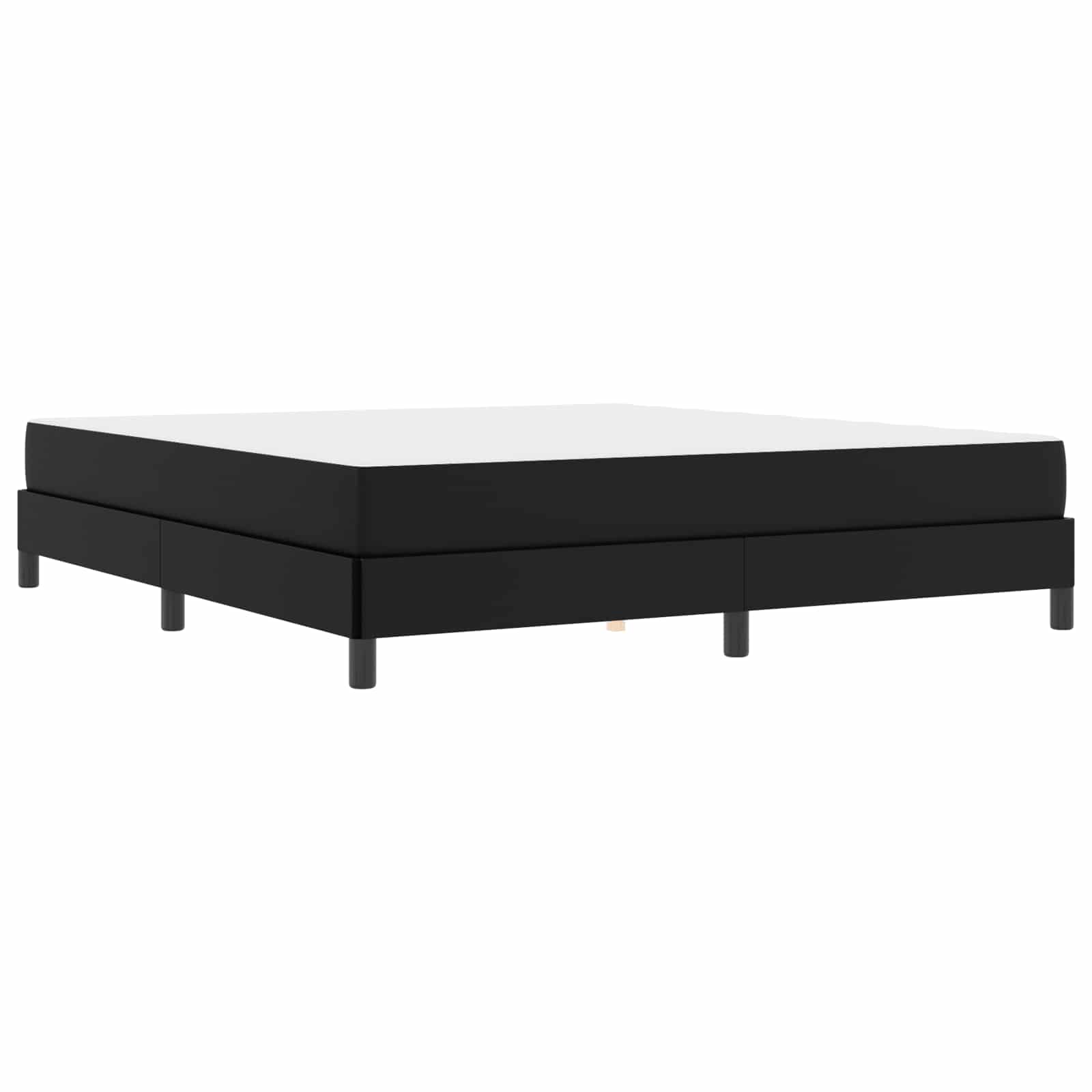 Cadre de lit avec matelas Noir 180 x 200 cm tissu - XIOS