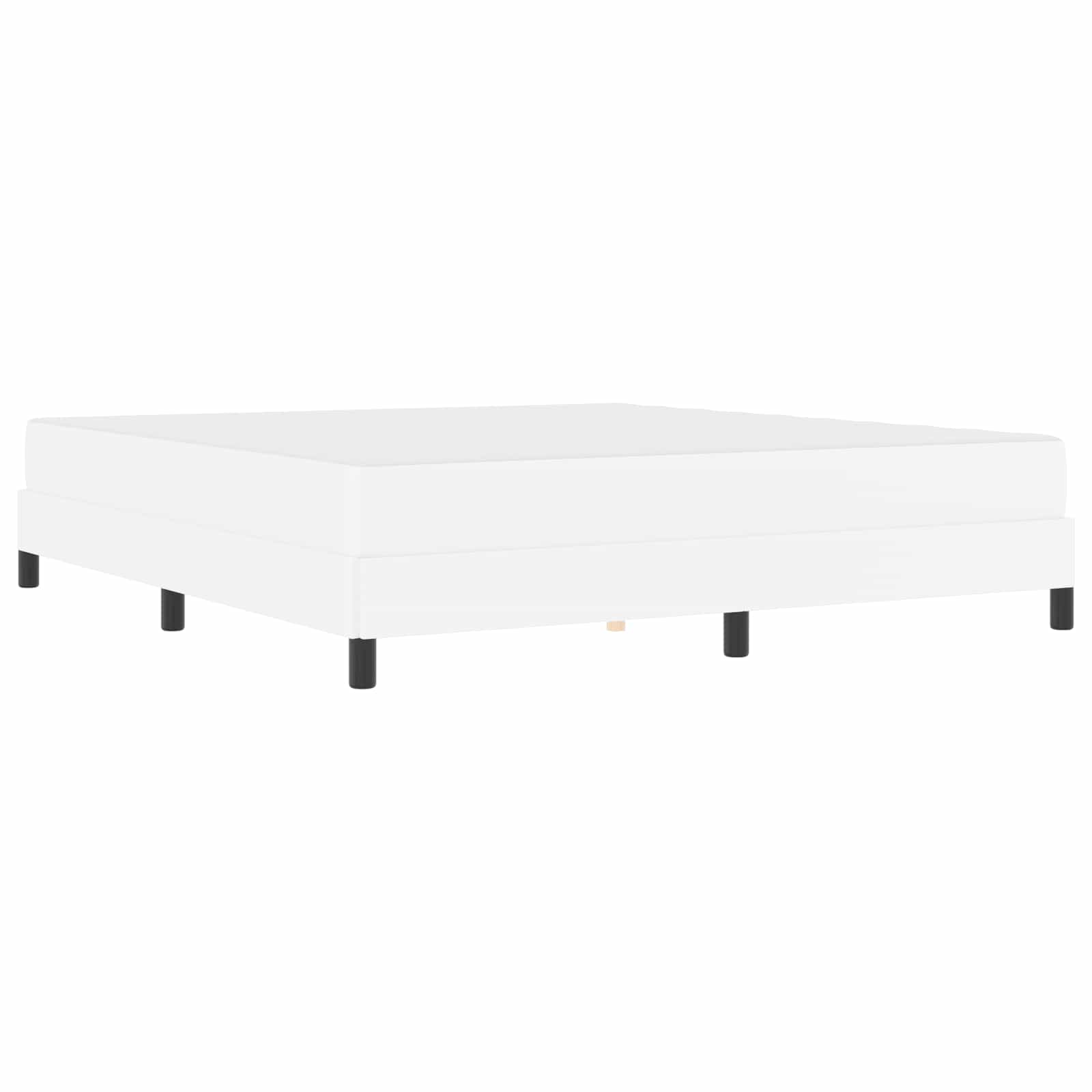 Cadre de lit avec matelas Blanc pur 180 x 200 cm tissu - XIOS
