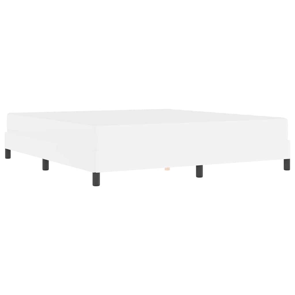 Cadre de lit avec matelas Blanc pur 180 x 200 cm tissu - XIOS