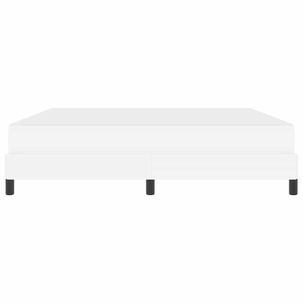 Cadre de lit avec matelas Blanc pur 180 x 200 cm tissu - XIOS