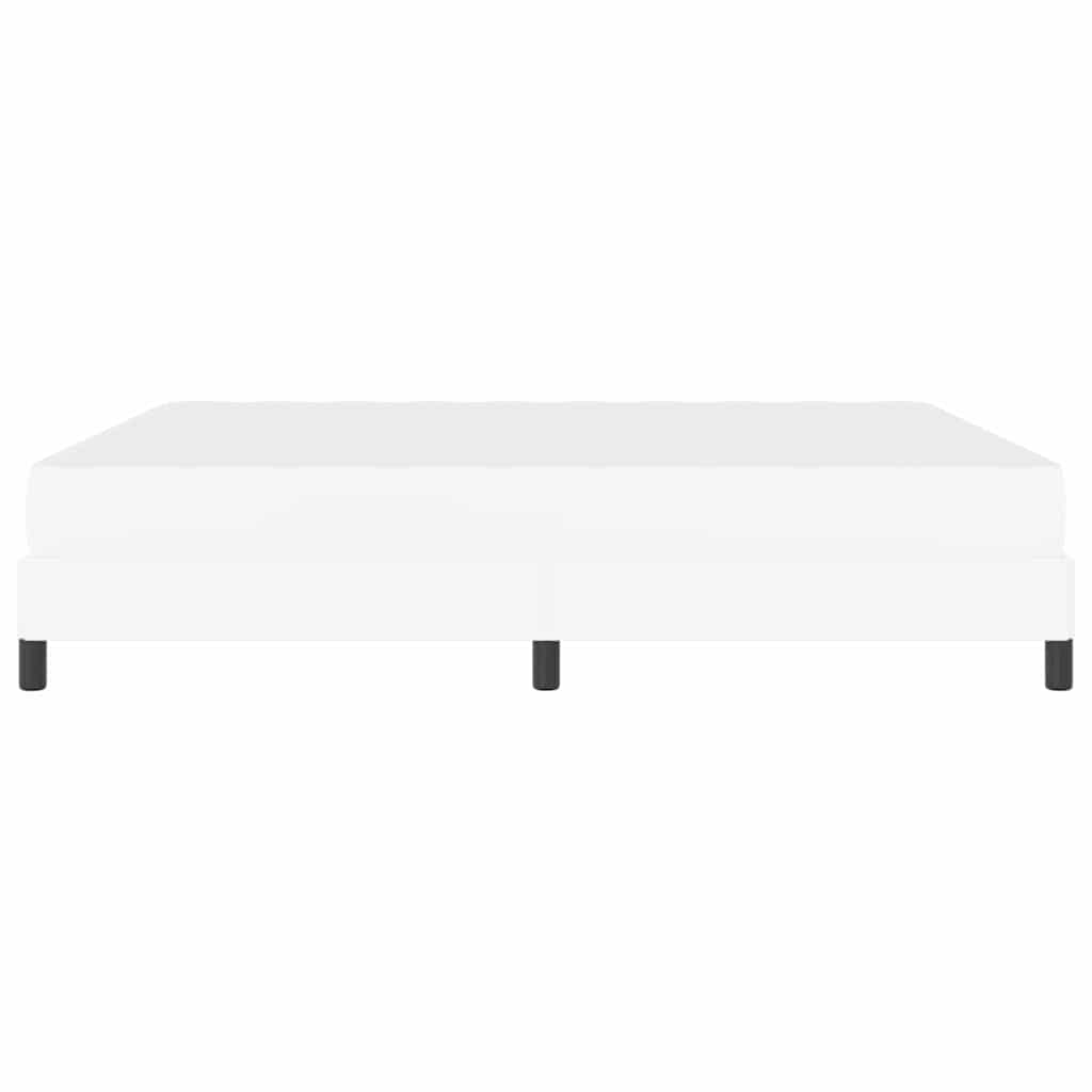 Cadre de lit avec matelas Blanc pur 180 x 200 cm tissu - XIOS
