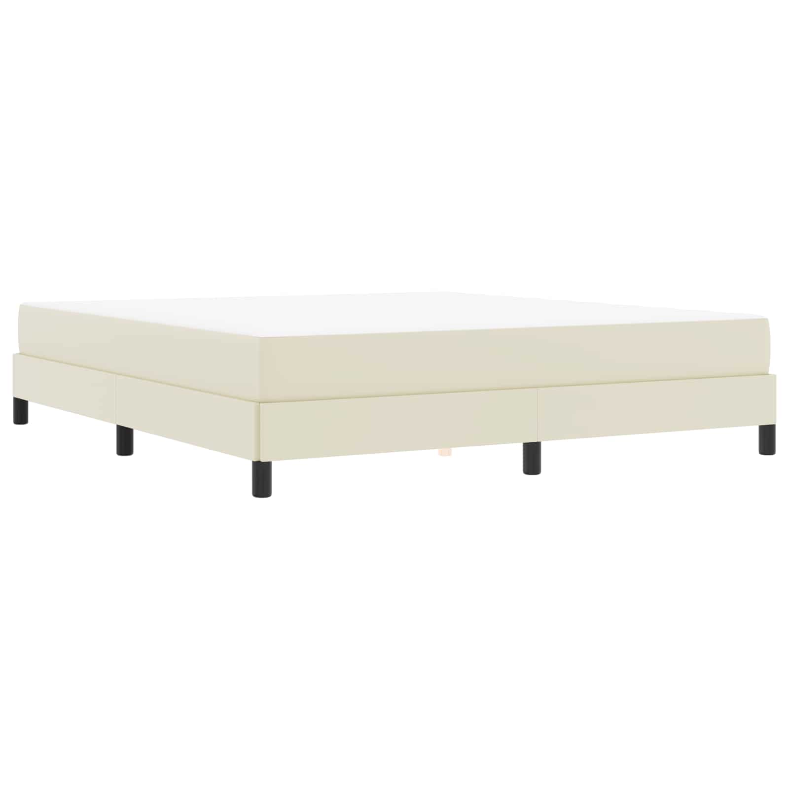Cadre de lit avec matelas Crème 180 x 200 cm tissu - XIOS