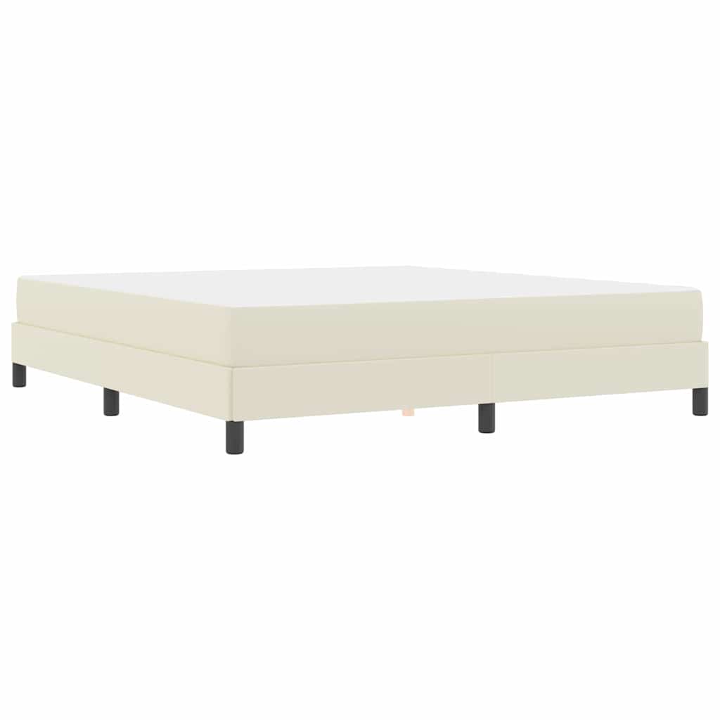 Cadre de lit avec matelas Crème 180 x 200 cm tissu - XIOS