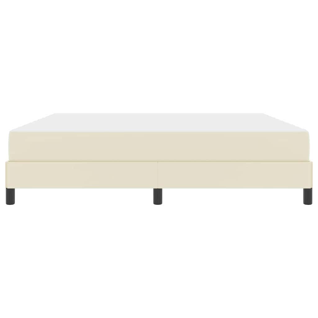 Cadre de lit avec matelas Crème 180 x 200 cm tissu - XIOS