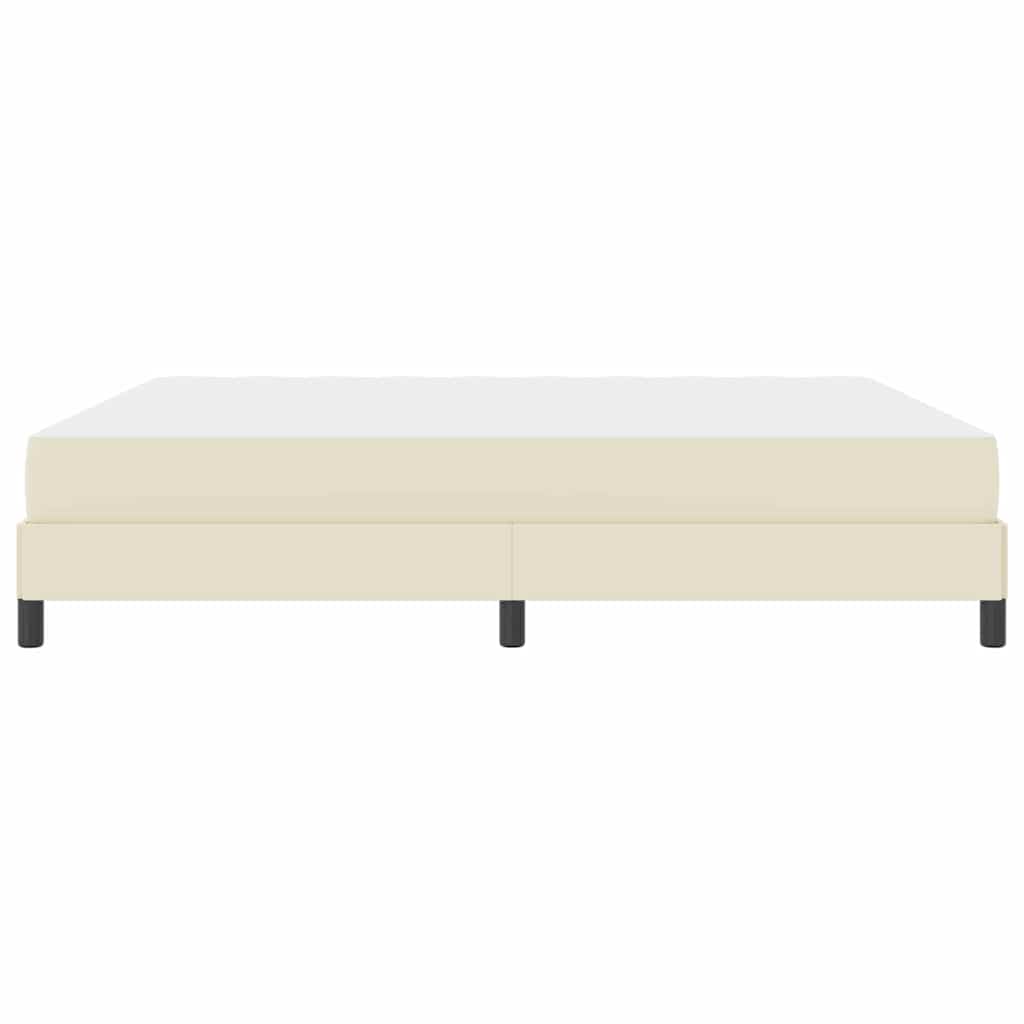 Cadre de lit avec matelas Crème 180 x 200 cm tissu - XIOS