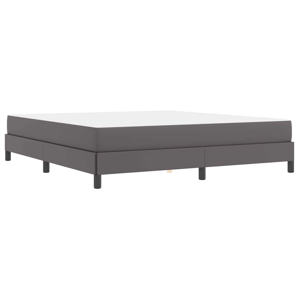 Lit avec matelas Gris 180 x 200 cm Faux cuir - XIOS