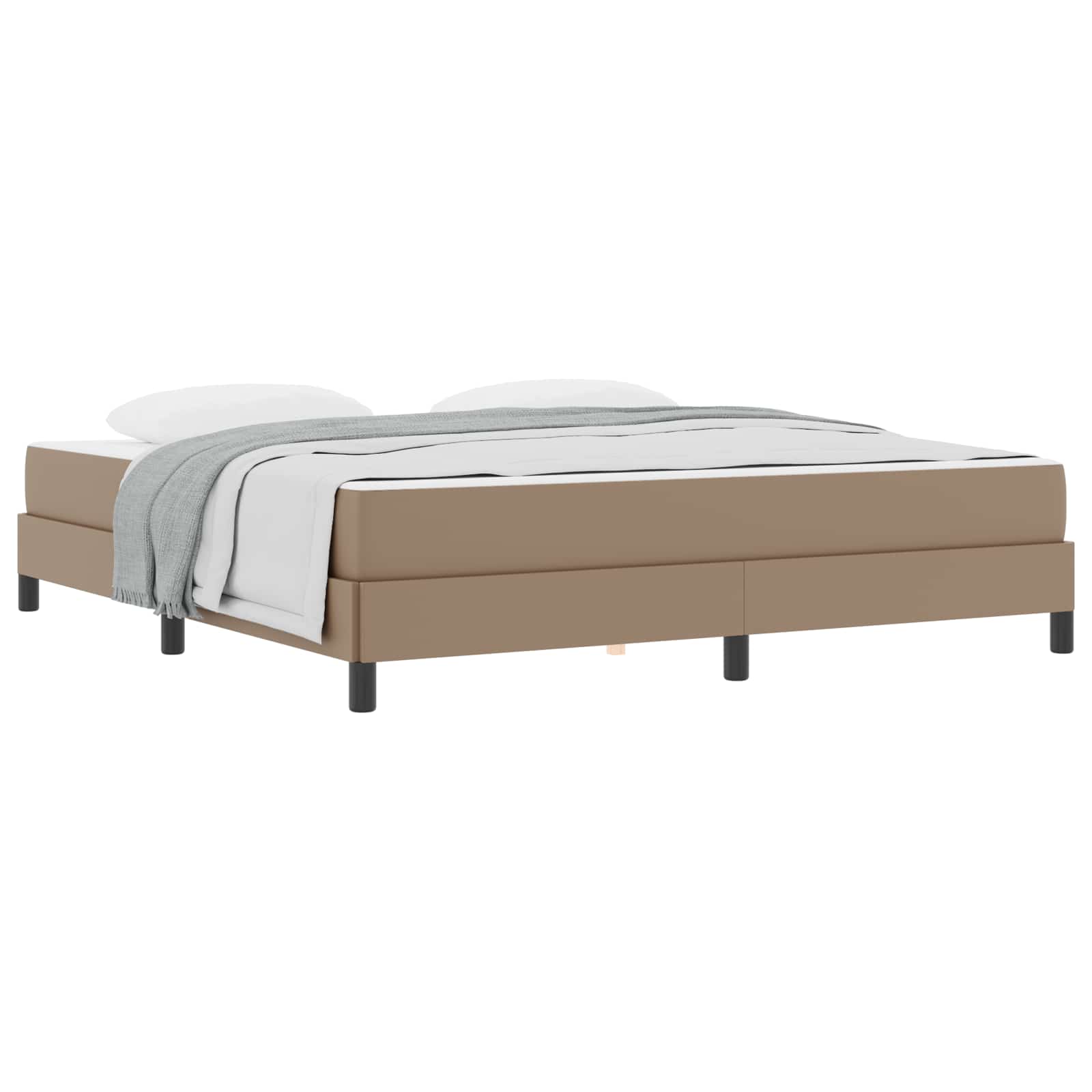 Cadre de lit avec matelas Cappuccino 180 x 200 cm tissu - XIOS