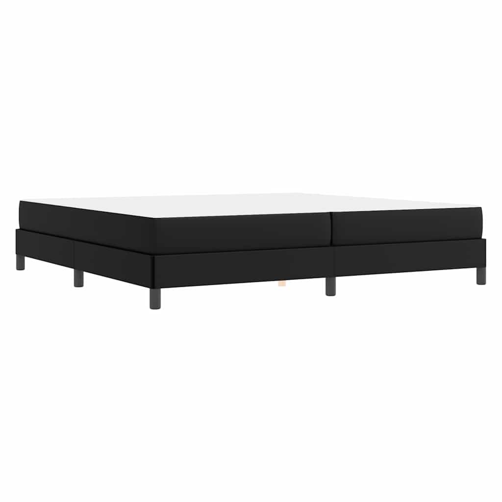 Lit avec matelas Noir 200 x 200 cm Faux cuir - XIOS