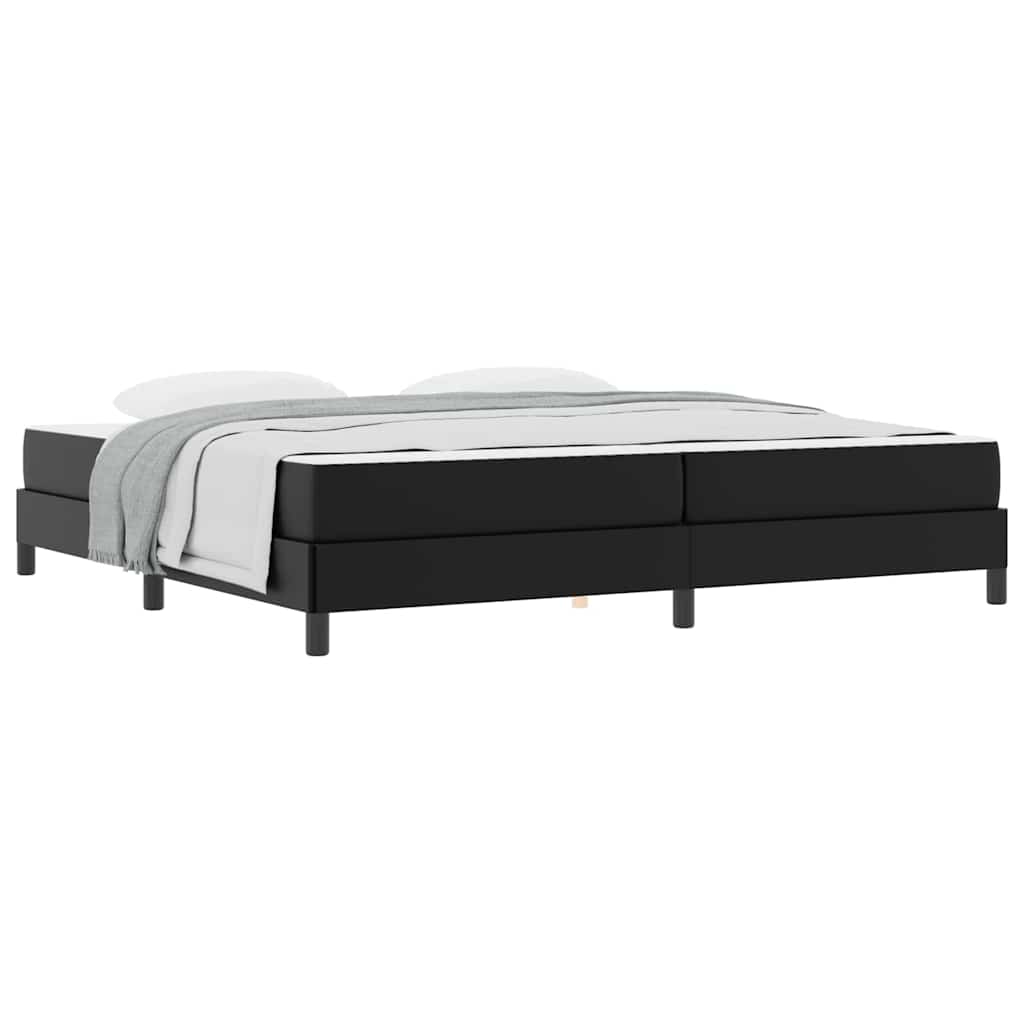 Lit avec matelas Noir 200 x 200 cm Faux cuir - XIOS