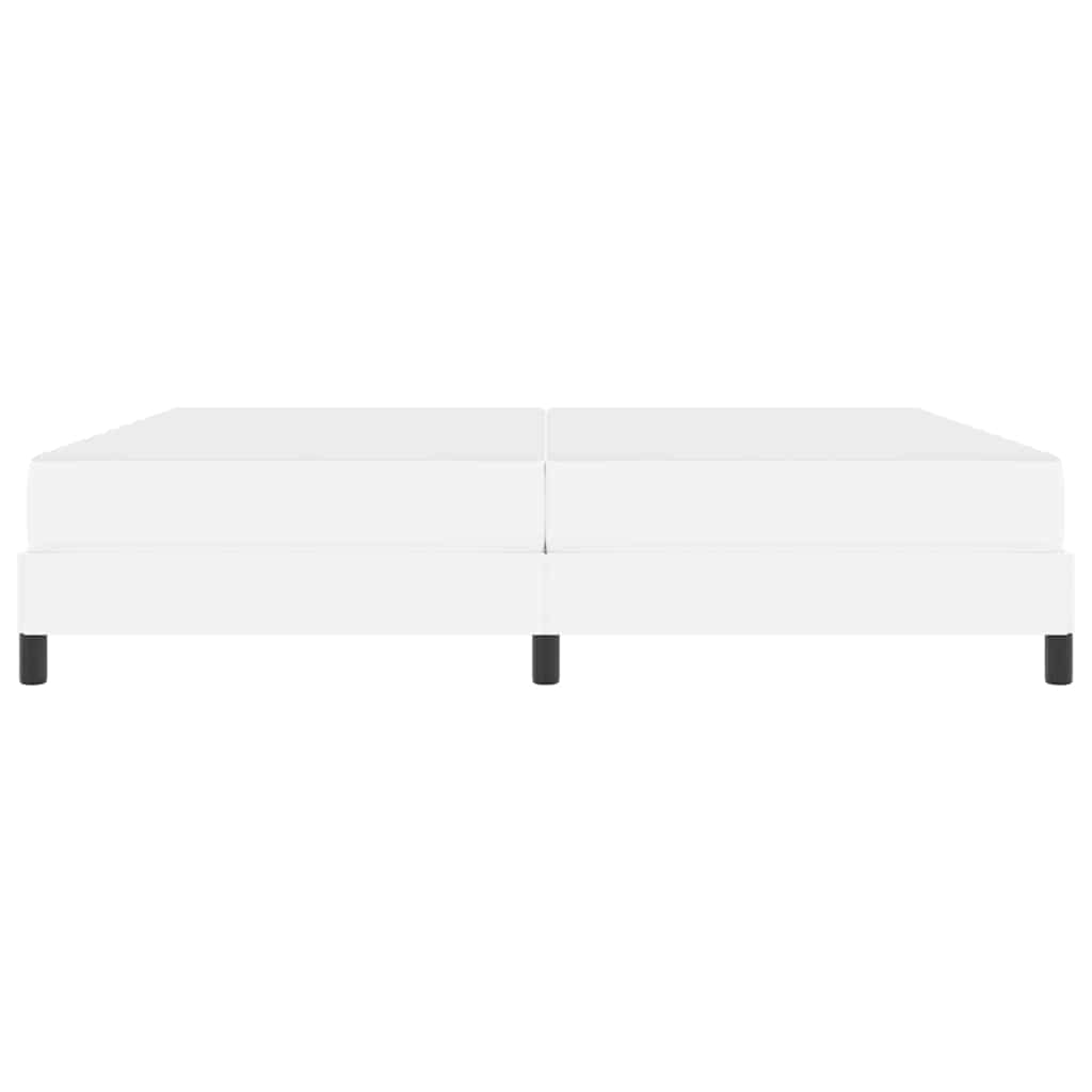 Cadre de lit avec matelas Blanc pur 200 x 200 cm tissu - XIOS