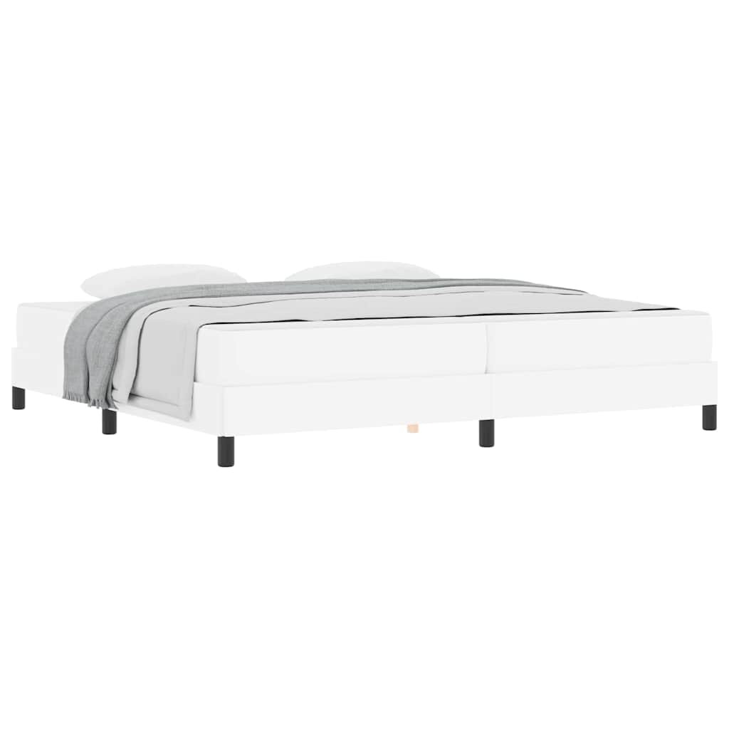 Lit avec matelas Blanc pur 200 x 200 cm Faux cuir - XIOS