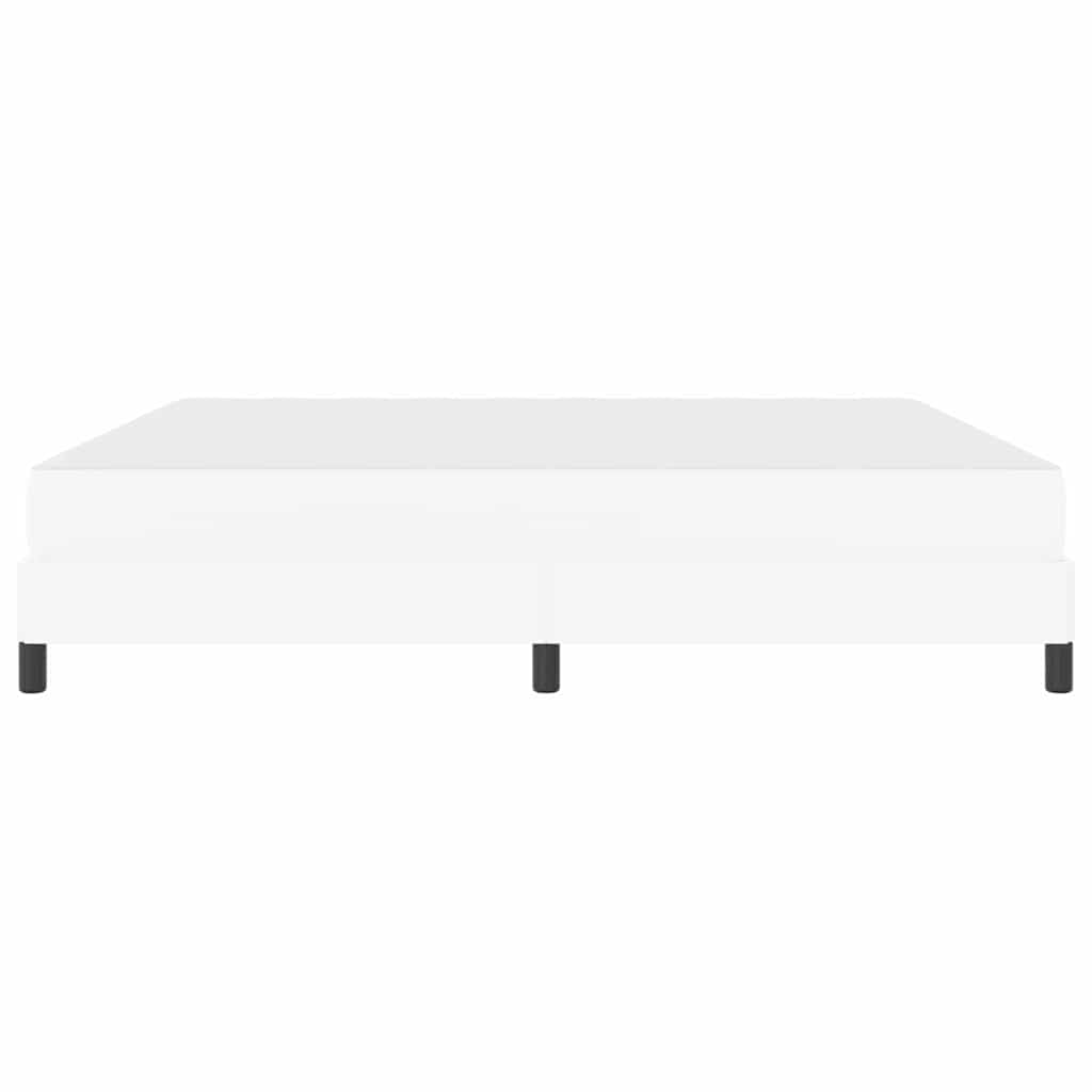Cadre de lit avec matelas Blanc pur 200 x 200 cm tissu - XIOS