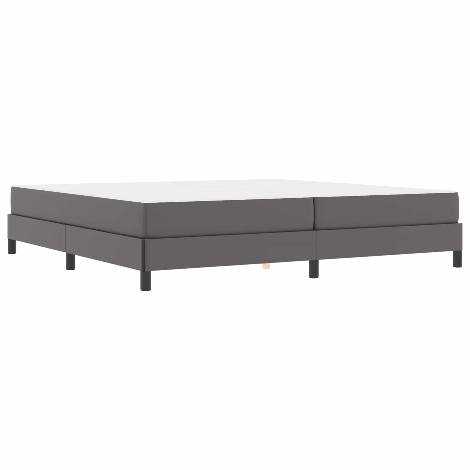 Cadre de lit avec matelas Gris 200 x 200 cm tissu - XIOS