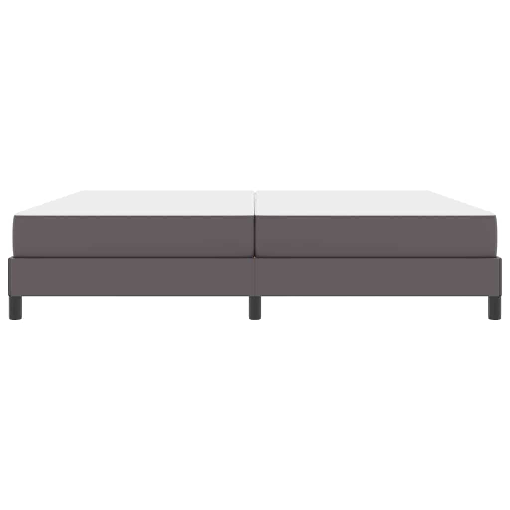 Cadre de lit avec matelas Gris 200 x 200 cm tissu - XIOS