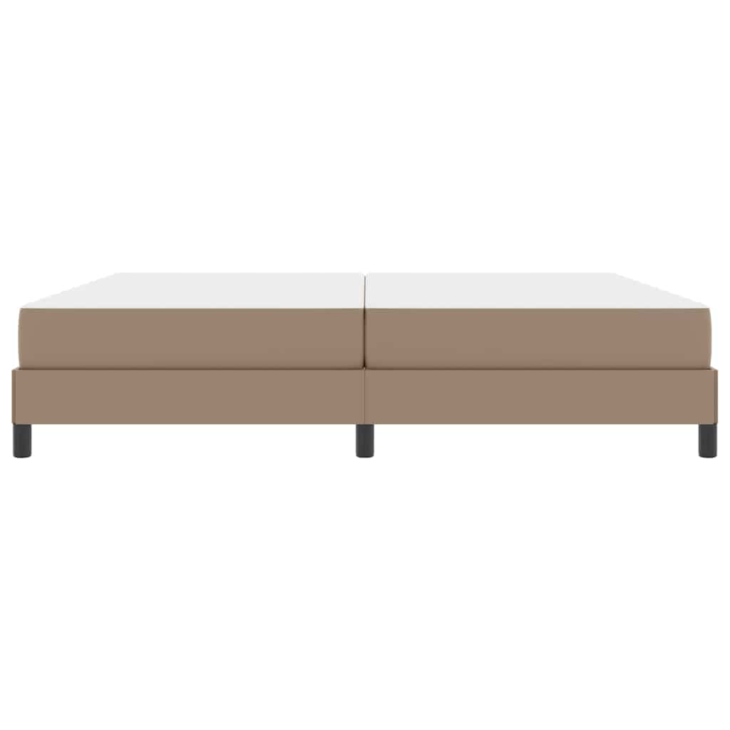 Cadre de lit avec matelas Cappuccino 200 x 200 cm tissu - XIOS